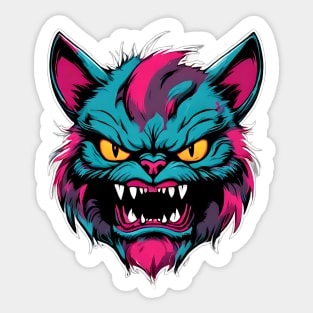 An Angry Cat with Grinning Face Sticker